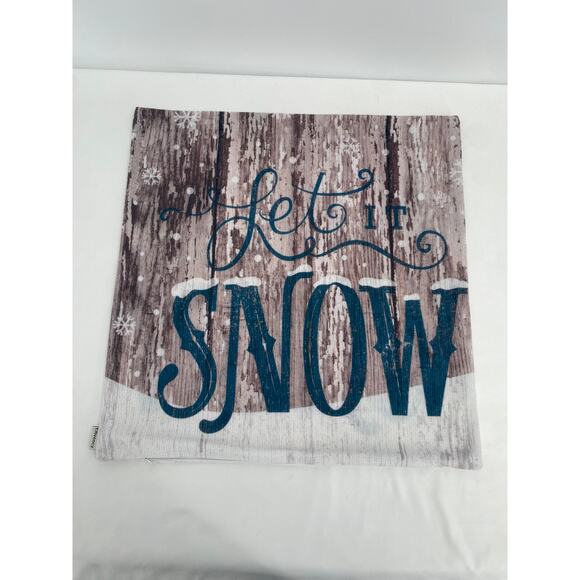 Emvency Pillowcase Throw Pillow Let is Snow Zip Closure Square 18 x 18 - Picture 4 of 6
